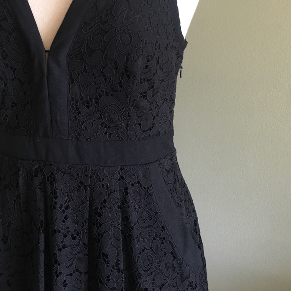 FREE PEOPLE black lace mini dress - Picture 6 of 8